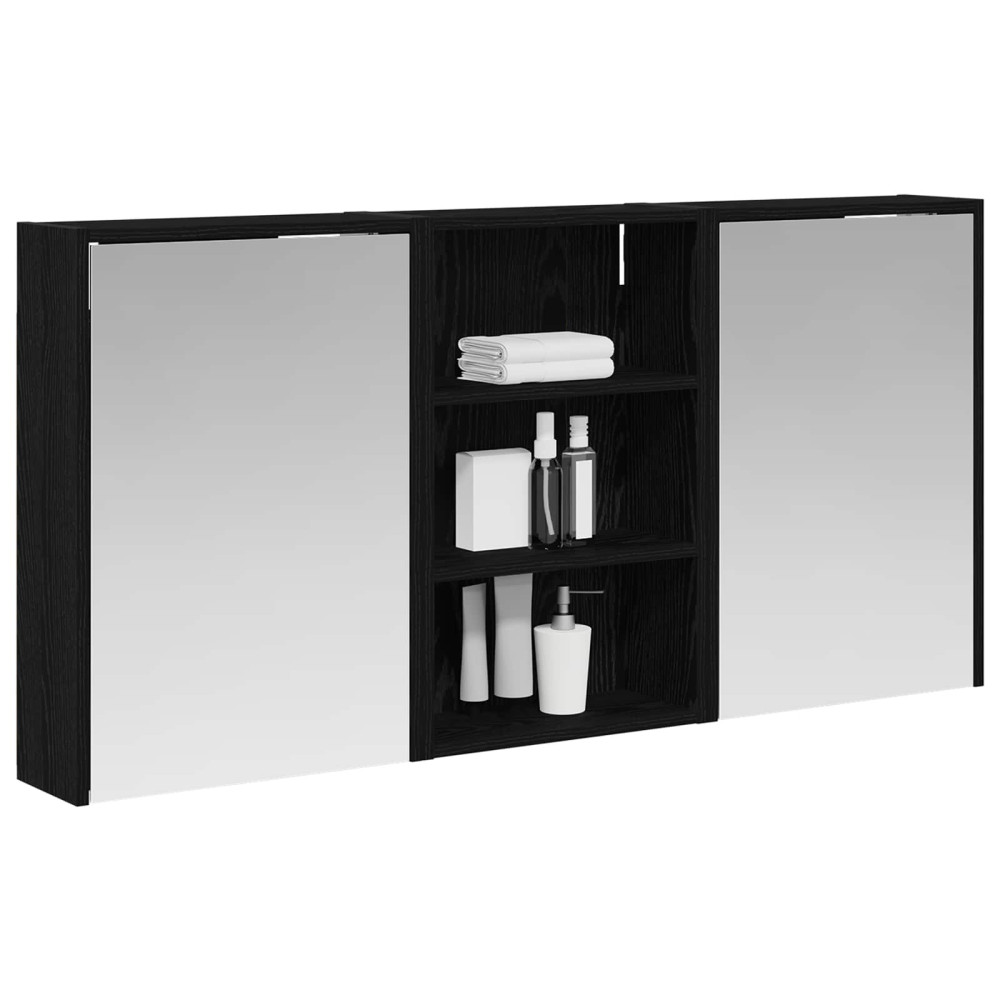 Produktbild för Badrumsskåpsset 3 pcs 126 x 16 x 62.5 cm Konstruerat trä