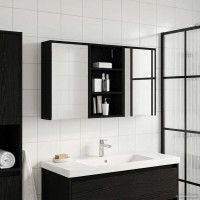 Produktbild för Badrumsskåpsset 3 pcs 126 x 16 x 62.5 cm Konstruerat trä