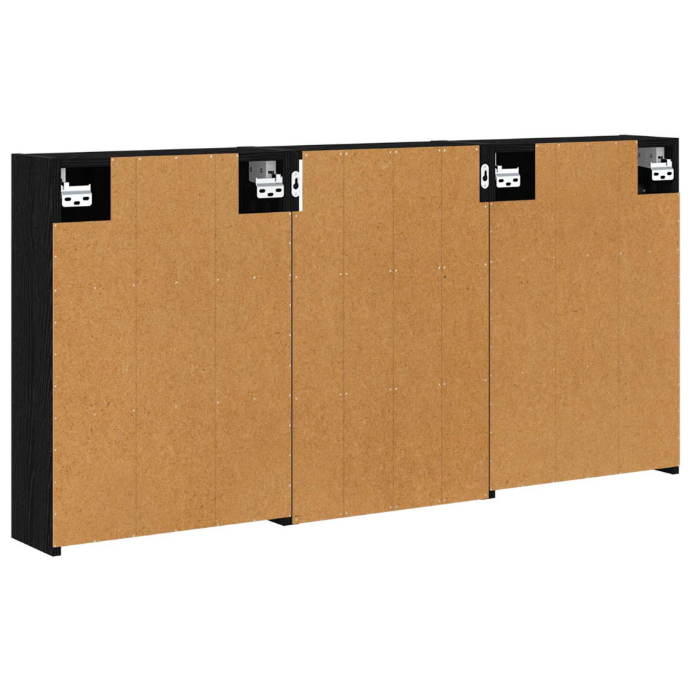 Produktbild för Badrumsskåpsset 3 pcs 126 x 16 x 62.5 cm Konstruerat trä