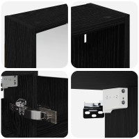 Produktbild för Badrumsskåpsset 3 pcs 126 x 16 x 62.5 cm Konstruerat trä