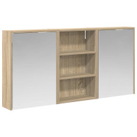 Produktbild för Badrumsskåpsset 3 pcs 126 x 16 x 62.5 cm Konstruerat trä