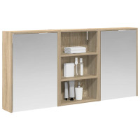 Produktbild för Badrumsskåpsset 3 pcs 126 x 16 x 62.5 cm Konstruerat trä