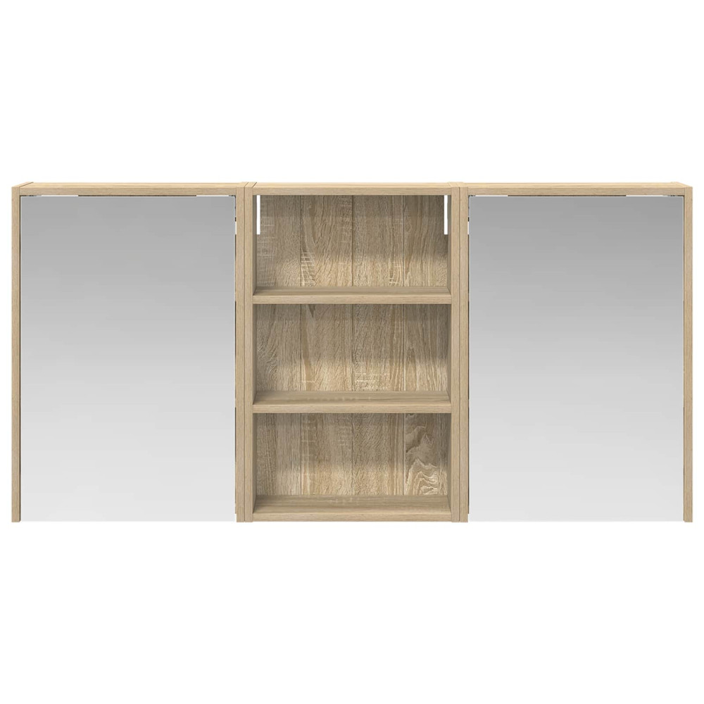 Produktbild för Badrumsskåpsset 3 pcs 126 x 16 x 62.5 cm Konstruerat trä