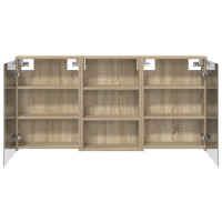Produktbild för Badrumsskåpsset 3 pcs 126 x 16 x 62.5 cm Konstruerat trä