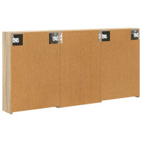 Produktbild för Badrumsskåpsset 3 pcs 126 x 16 x 62.5 cm Konstruerat trä