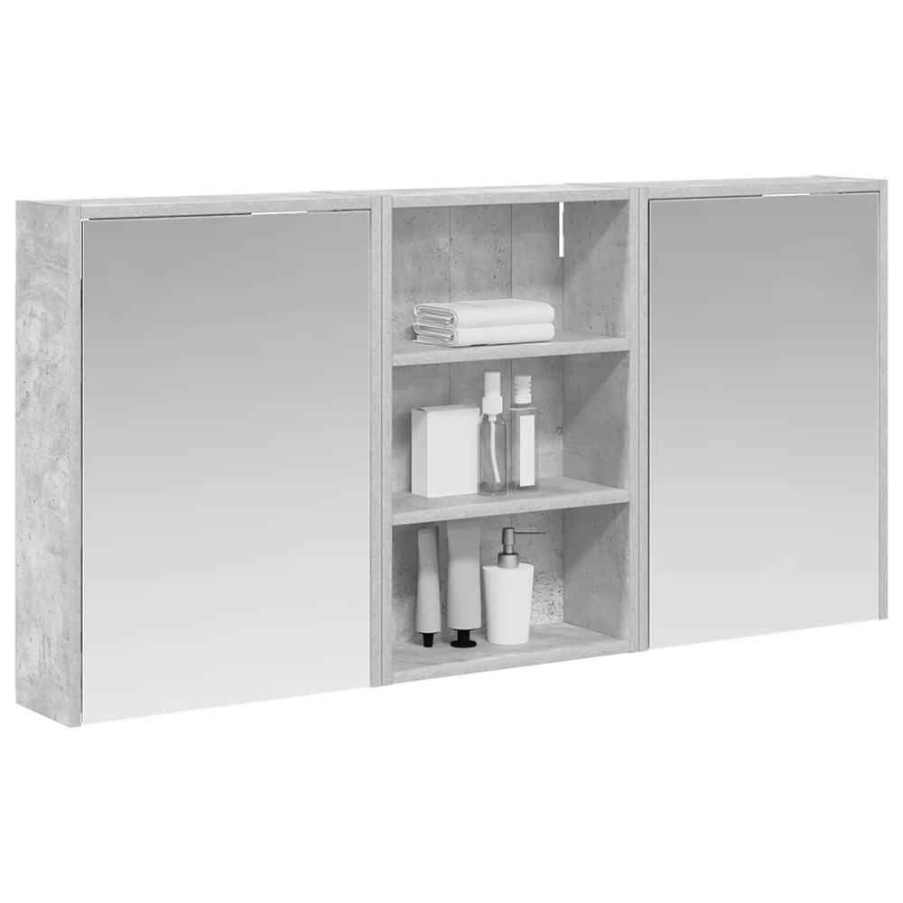 Produktbild för Badrumsskåpsset 3 pcs 126 x 16 x 62.5 cm Konstruerat trä