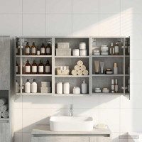 Produktbild för Badrumsskåpsset 3 pcs 126 x 16 x 62.5 cm Konstruerat trä