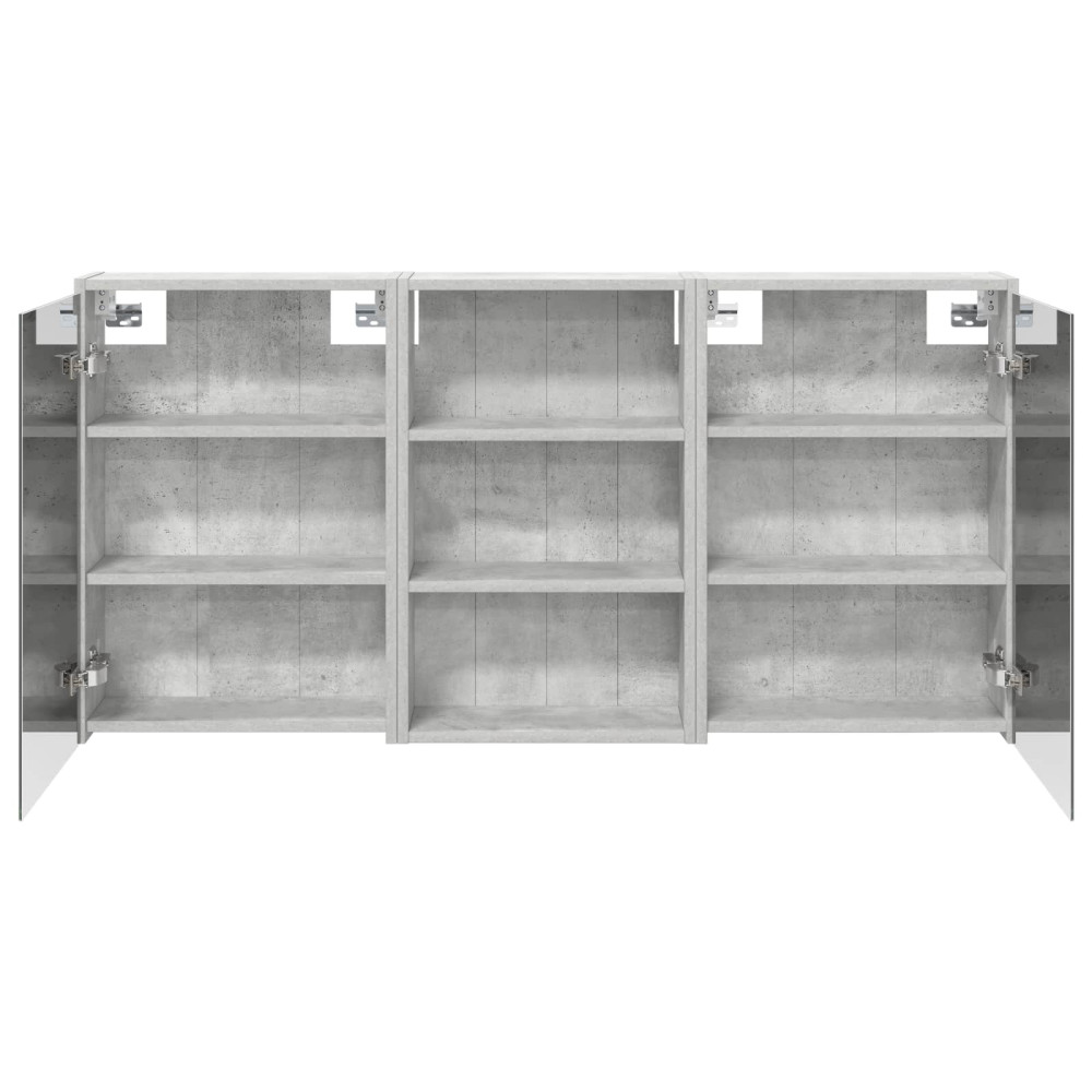 Produktbild för Badrumsskåpsset 3 pcs 126 x 16 x 62.5 cm Konstruerat trä