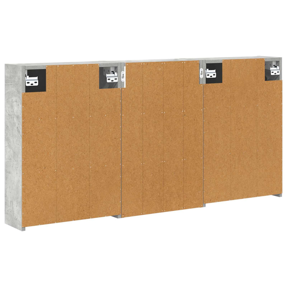 Produktbild för Badrumsskåpsset 3 pcs 126 x 16 x 62.5 cm Konstruerat trä