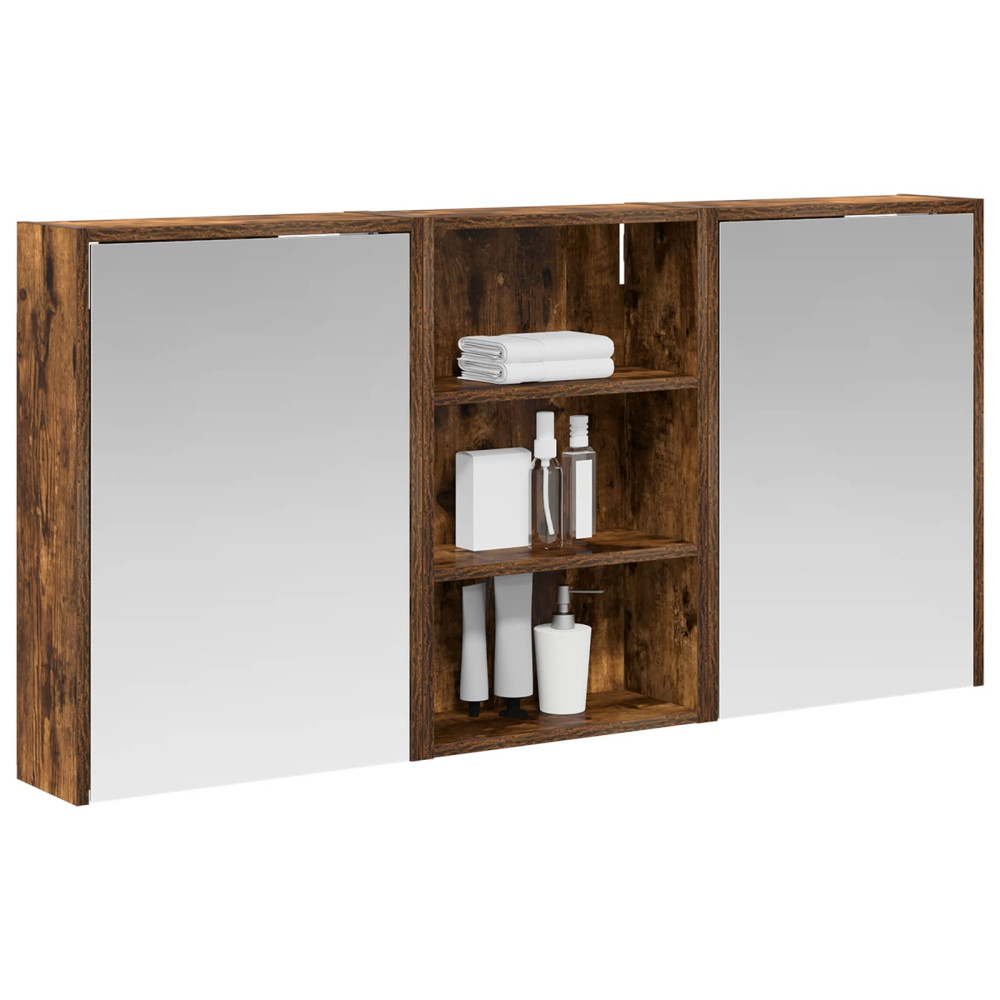 Produktbild för Badrumsskåpsset 3 pcs 126 x 16 x 62.5 cm Konstruerat trä