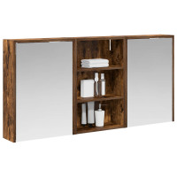 Produktbild för Badrumsskåpsset 3 pcs 126 x 16 x 62.5 cm Konstruerat trä