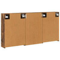 Produktbild för Badrumsskåpsset 3 pcs 126 x 16 x 62.5 cm Konstruerat trä