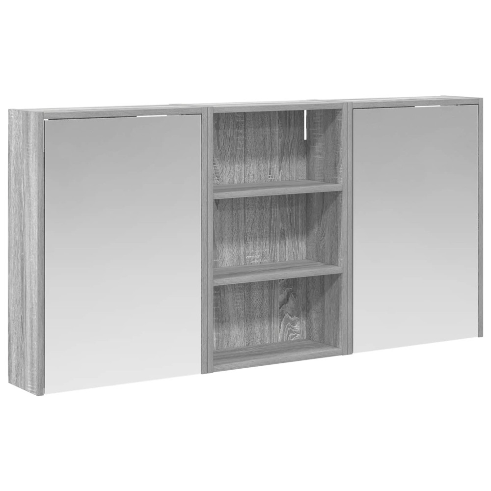 Produktbild för Badrumsskåpsset 3 pcs 126 x 16 x 62.5 cm Konstruerat trä