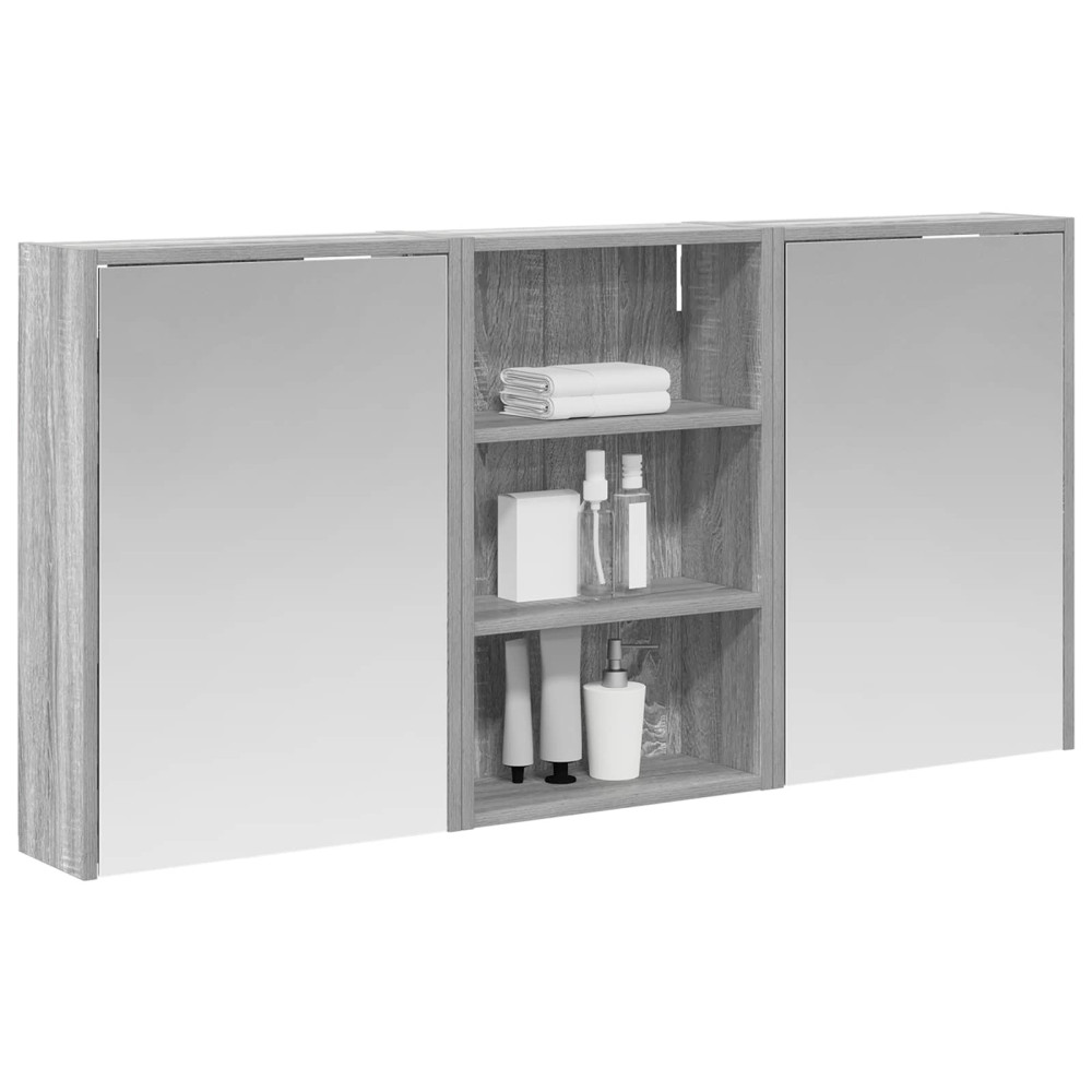 Produktbild för Badrumsskåpsset 3 pcs 126 x 16 x 62.5 cm Konstruerat trä