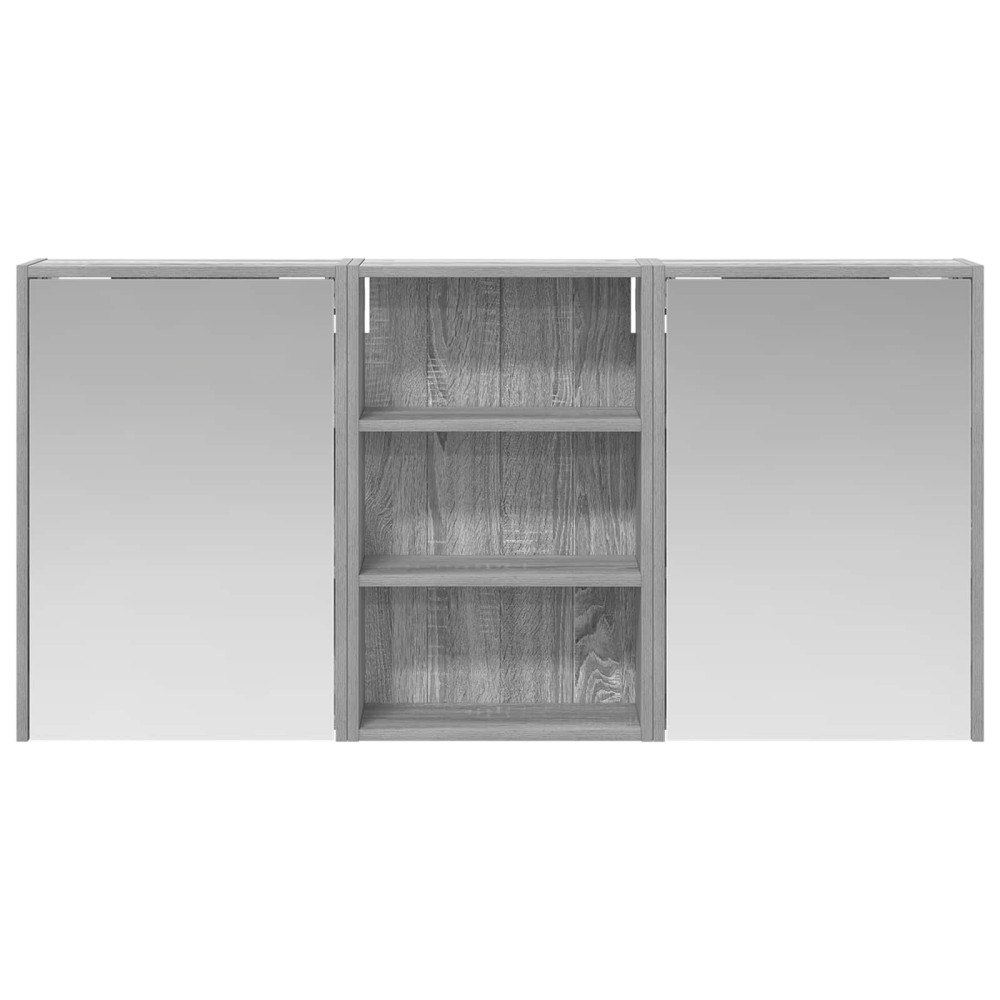 Produktbild för Badrumsskåpsset 3 pcs 126 x 16 x 62.5 cm Konstruerat trä