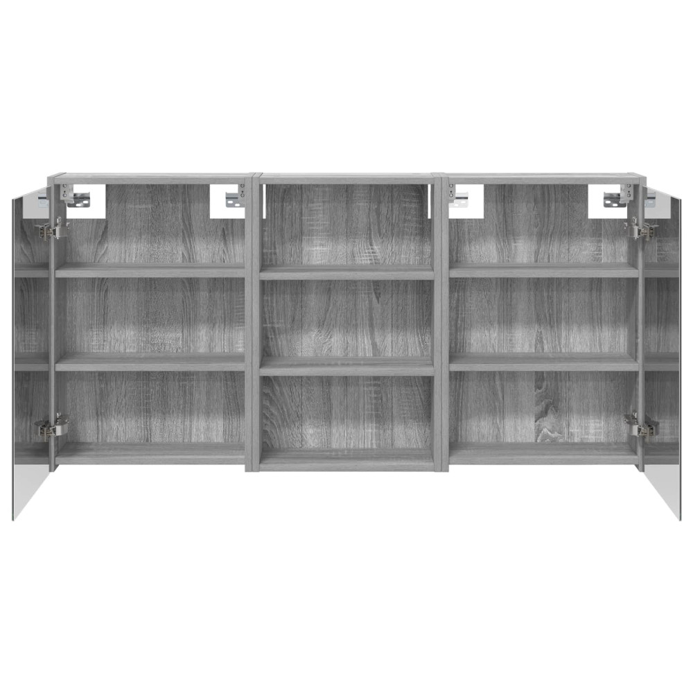 Produktbild för Badrumsskåpsset 3 pcs 126 x 16 x 62.5 cm Konstruerat trä