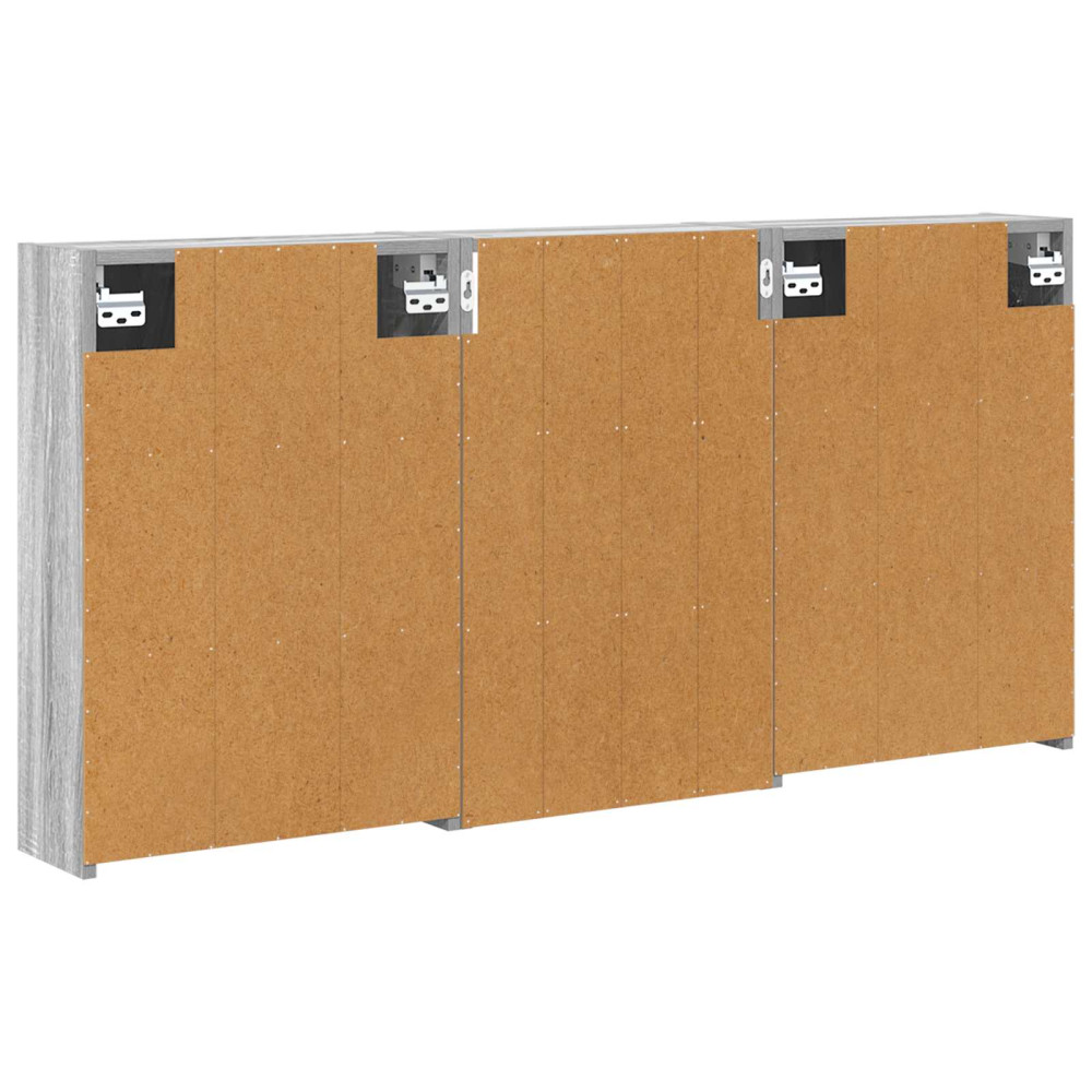 Produktbild för Badrumsskåpsset 3 pcs 126 x 16 x 62.5 cm Konstruerat trä