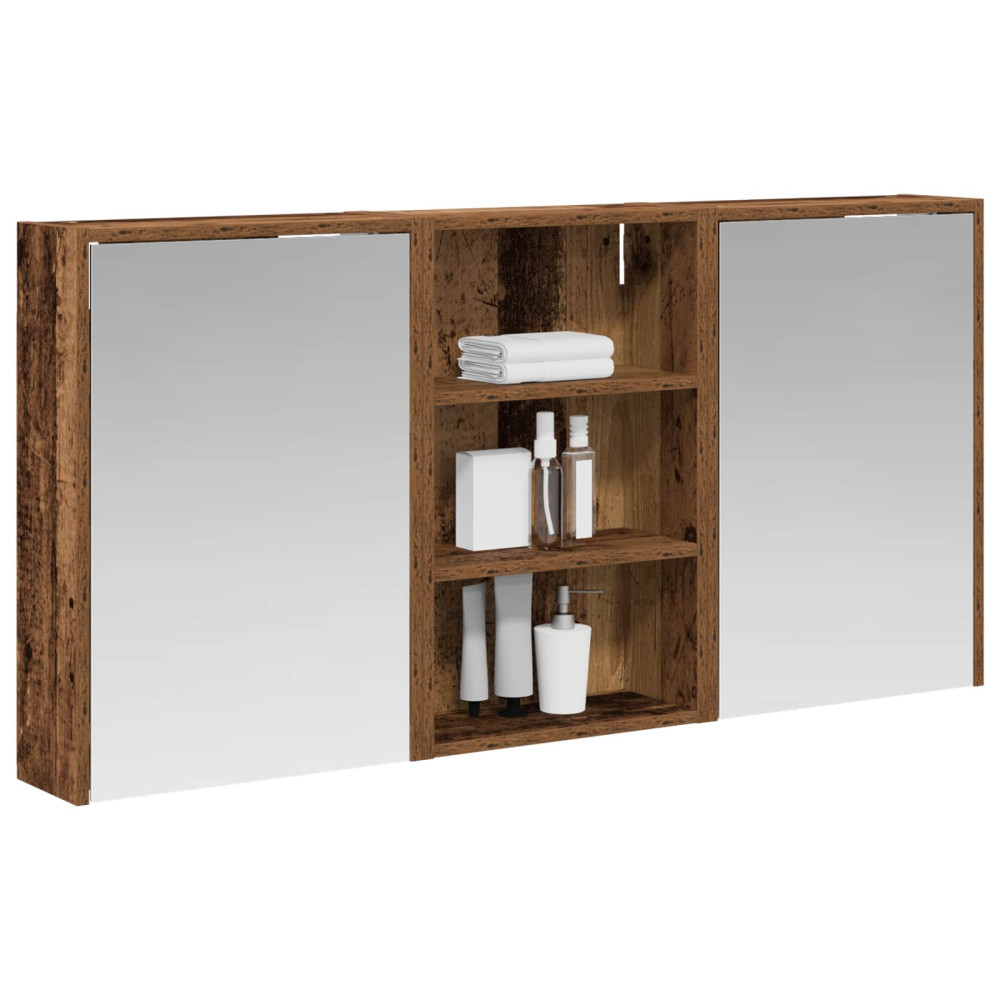 Produktbild för Badrumsskåpsset 3 pcs 126 x 16 x 62.5 cm Konstruerat trä