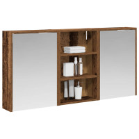 Produktbild för Badrumsskåpsset 3 pcs 126 x 16 x 62.5 cm Konstruerat trä