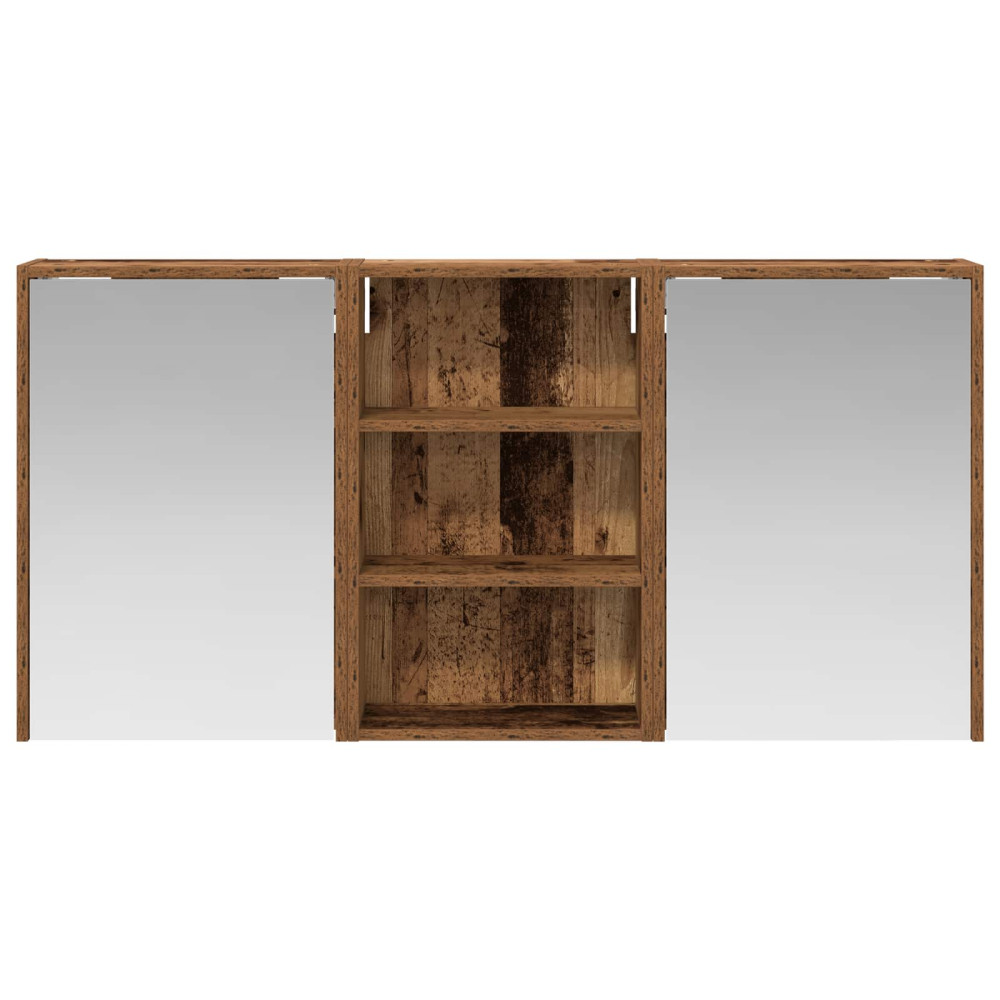 Produktbild för Badrumsskåpsset 3 pcs 126 x 16 x 62.5 cm Konstruerat trä