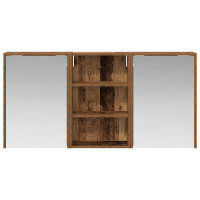 Produktbild för Badrumsskåpsset 3 pcs 126 x 16 x 62.5 cm Konstruerat trä