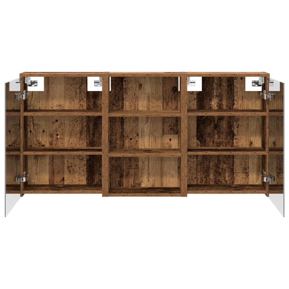 Produktbild för Badrumsskåpsset 3 pcs 126 x 16 x 62.5 cm Konstruerat trä