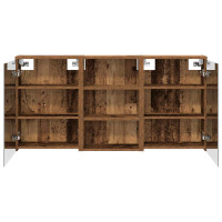 Produktbild för Badrumsskåpsset 3 pcs 126 x 16 x 62.5 cm Konstruerat trä