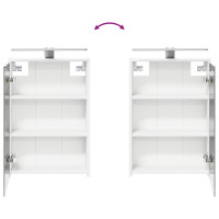 Produktbild för Badrumsskåpsset 3 pcs 126 x 16 x 62.5 cm Konstruerat trä