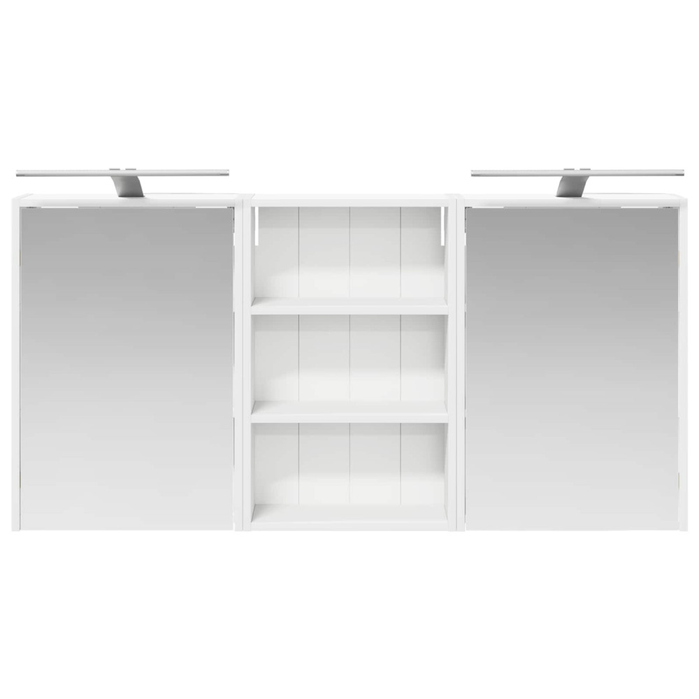 Produktbild för Badrumsskåpsset 3 pcs 126 x 16 x 62.5 cm Konstruerat trä