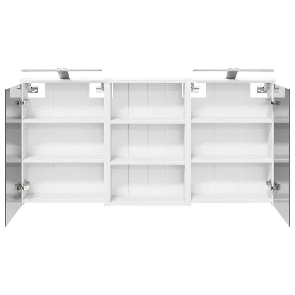 Produktbild för Badrumsskåpsset 3 pcs 126 x 16 x 62.5 cm Konstruerat trä