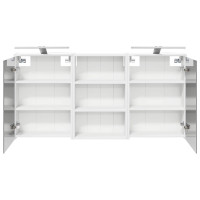Produktbild för Badrumsskåpsset 3 pcs 126 x 16 x 62.5 cm Konstruerat trä
