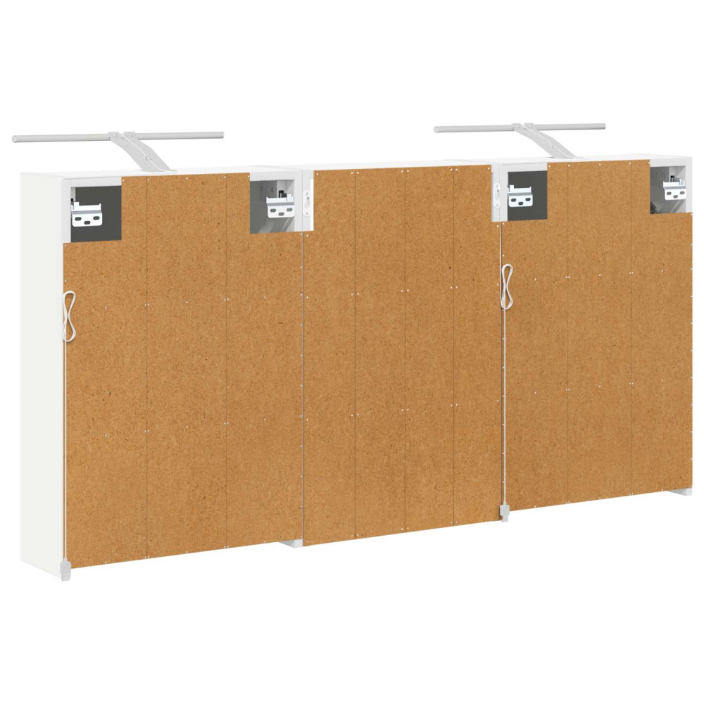 Produktbild för Badrumsskåpsset 3 pcs 126 x 16 x 62.5 cm Konstruerat trä