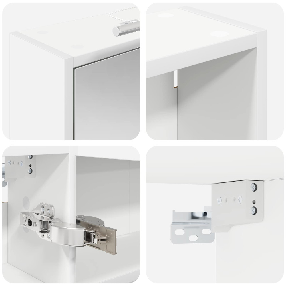 Produktbild för Badrumsskåpsset 3 pcs 126 x 16 x 62.5 cm Konstruerat trä