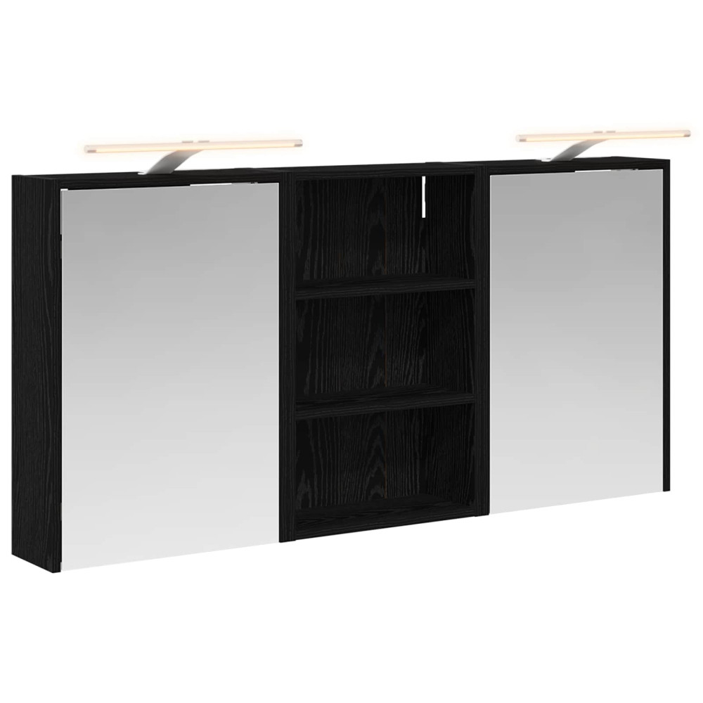 Produktbild för Badrumsskåpsset 3 pcs 126 x 16 x 62.5 cm Konstruerat trä