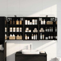 Produktbild för Badrumsskåpsset 3 pcs 126 x 16 x 62.5 cm Konstruerat trä