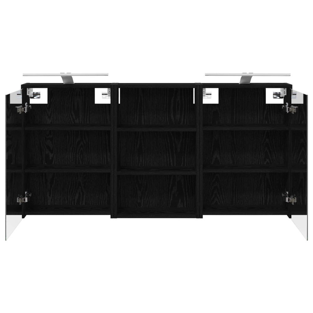 Produktbild för Badrumsskåpsset 3 pcs 126 x 16 x 62.5 cm Konstruerat trä