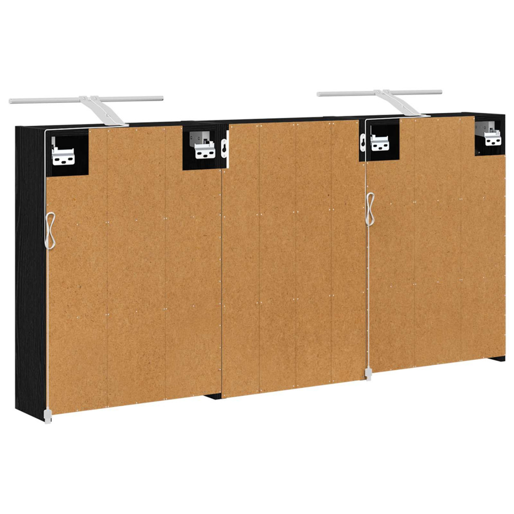 Produktbild för Badrumsskåpsset 3 pcs 126 x 16 x 62.5 cm Konstruerat trä