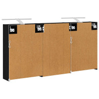 Produktbild för Badrumsskåpsset 3 pcs 126 x 16 x 62.5 cm Konstruerat trä