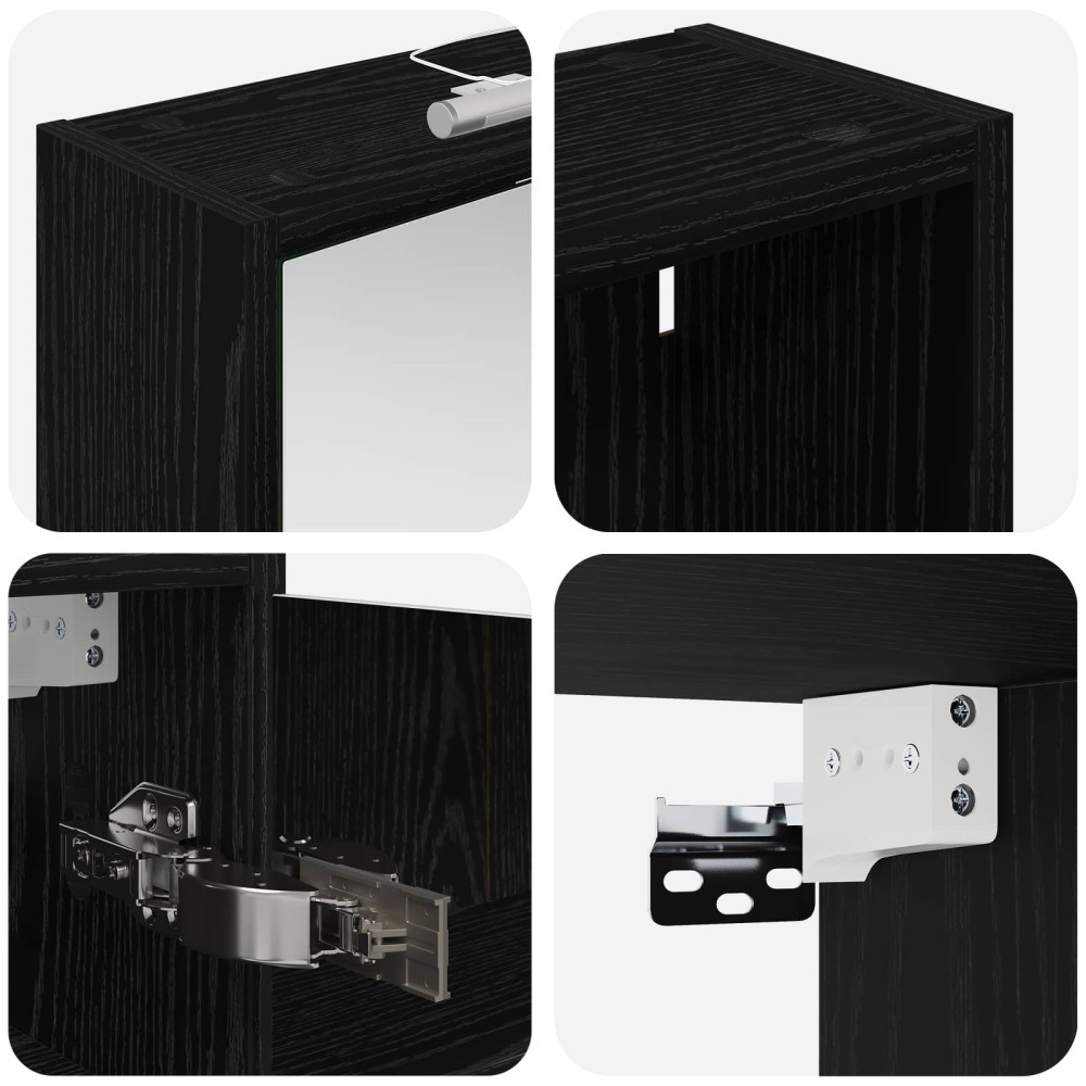 Produktbild för Badrumsskåpsset 3 pcs 126 x 16 x 62.5 cm Konstruerat trä