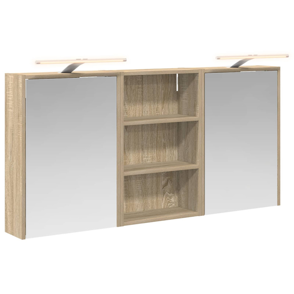 Produktbild för Badrumsskåpsset 3 pcs 126 x 16 x 62.5 cm Konstruerat trä