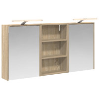 Produktbild för Badrumsskåpsset 3 pcs 126 x 16 x 62.5 cm Konstruerat trä