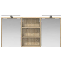 Produktbild för Badrumsskåpsset 3 pcs 126 x 16 x 62.5 cm Konstruerat trä