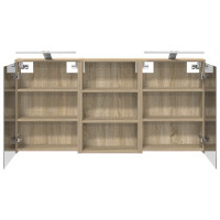 Produktbild för Badrumsskåpsset 3 pcs 126 x 16 x 62.5 cm Konstruerat trä