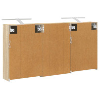 Produktbild för Badrumsskåpsset 3 pcs 126 x 16 x 62.5 cm Konstruerat trä