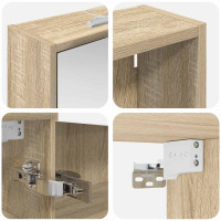 Produktbild för Badrumsskåpsset 3 pcs 126 x 16 x 62.5 cm Konstruerat trä