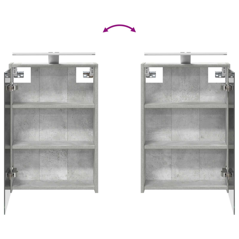Produktbild för Badrumsskåpsset 3 pcs 126 x 16 x 62.5 cm Konstruerat trä