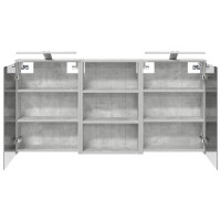 Produktbild för Badrumsskåpsset 3 pcs 126 x 16 x 62.5 cm Konstruerat trä
