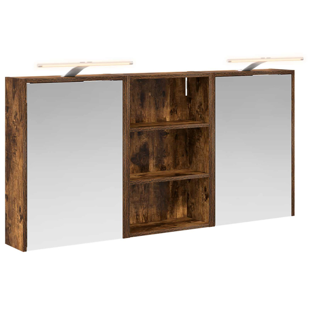 Produktbild för Badrumsskåpsset 3 pcs 126 x 16 x 62.5 cm Konstruerat trä