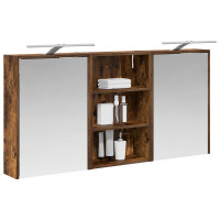 Produktbild för Badrumsskåpsset 3 pcs 126 x 16 x 62.5 cm Konstruerat trä