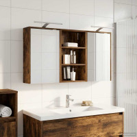 Produktbild för Badrumsskåpsset 3 pcs 126 x 16 x 62.5 cm Konstruerat trä